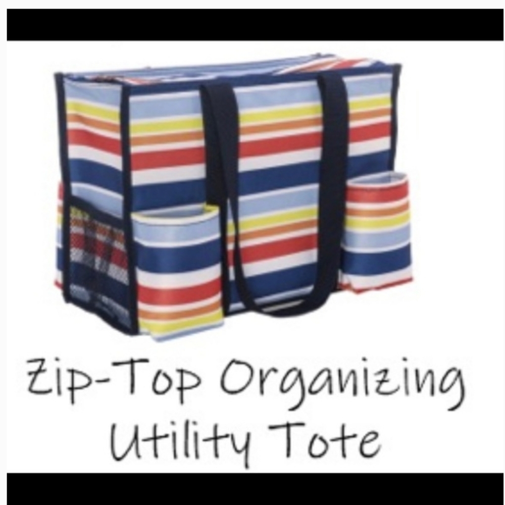Thirty-One‎ Zip Top Utility Tote Bag